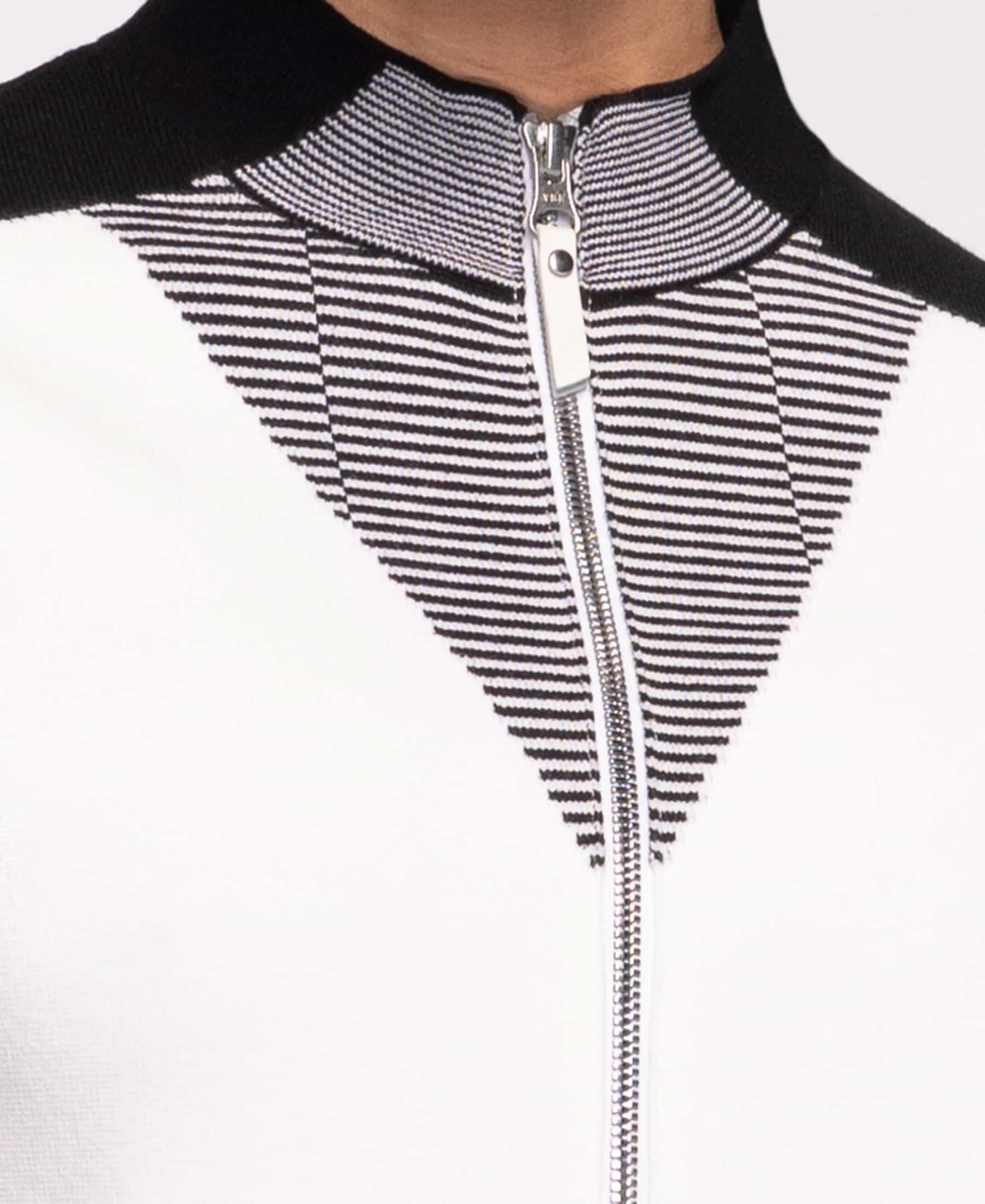 Buy Broken Stripe Full-Zip Knit Top | PXG Canada